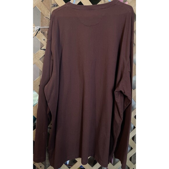 DULUTH Trading Co. Brown Long Sleeved Henley Shirt Men's LongTail 3XL - Picture 5 of 8